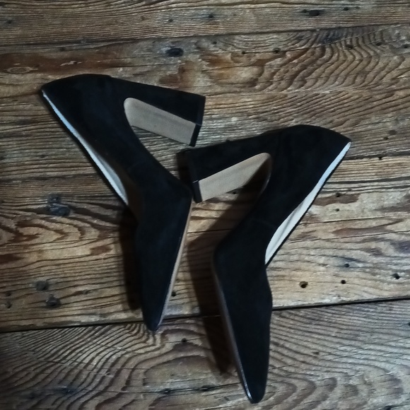 Vince Camuto Other - Vince Camuto Ablene  3 1/3" covered block heel black suede padded footbed sz 7M